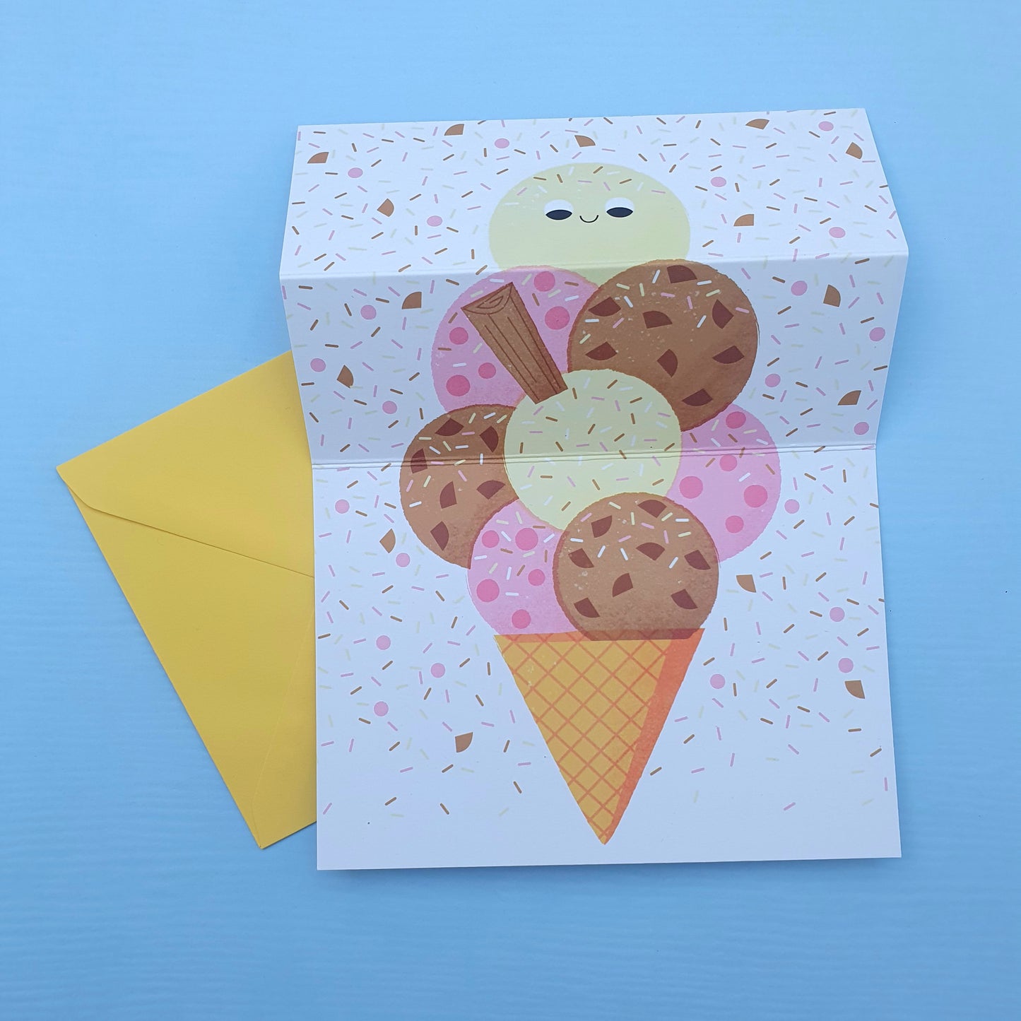 Icecream Please! - A Foldy Greetings Card - by Peski Studio