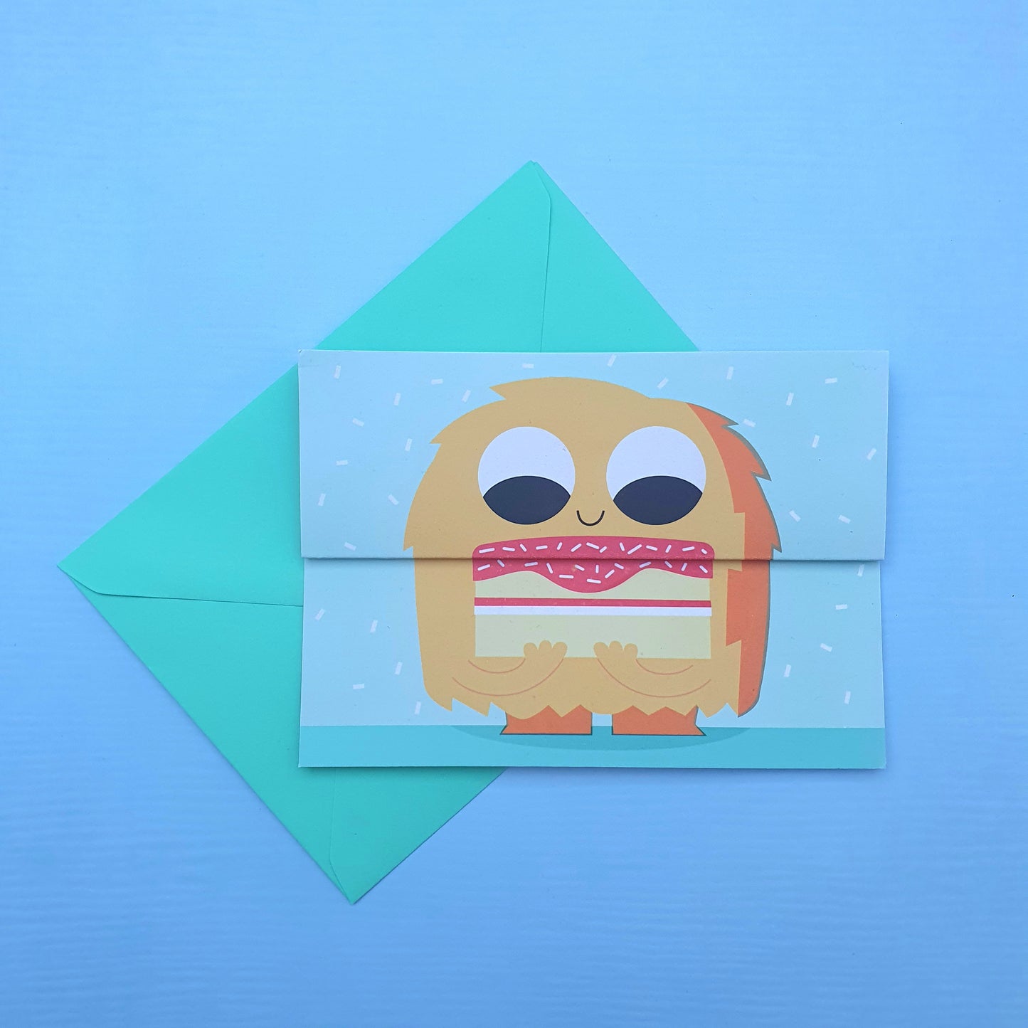 Monster Show stopper Greetings Card - by Peski Studio