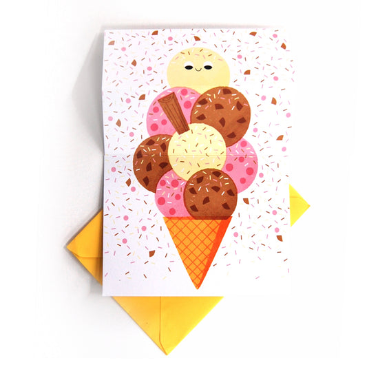 Icecream Please! - A Foldy Greetings Card - by Peski Studio