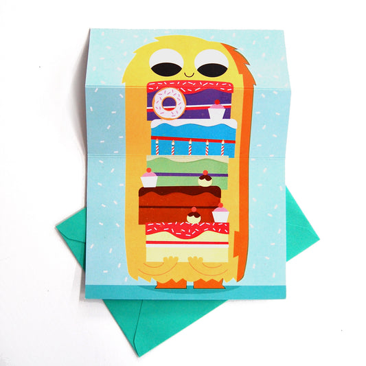 Monster Show stopper Greetings Card - by Peski Studio