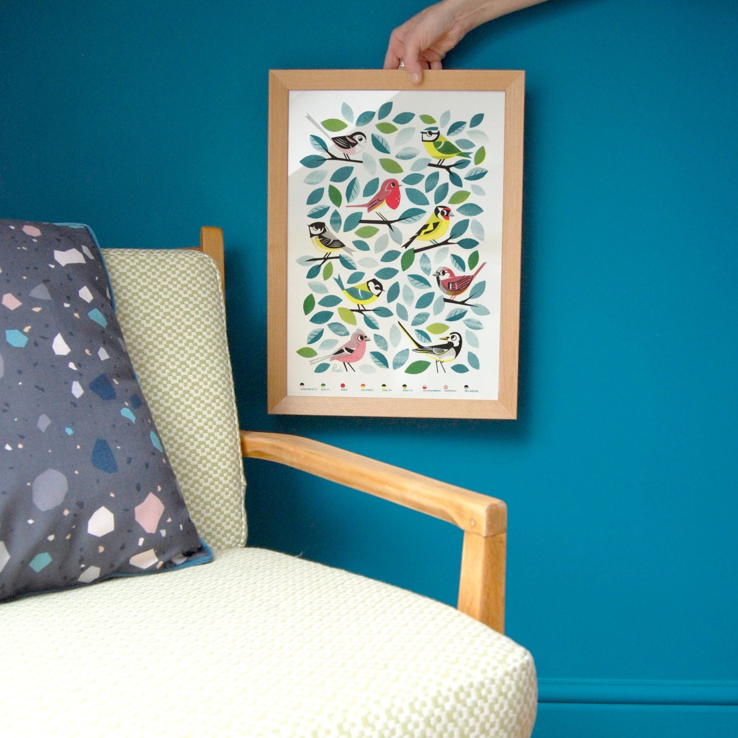 Garden Birds - A3 RISO print by Peski Studio