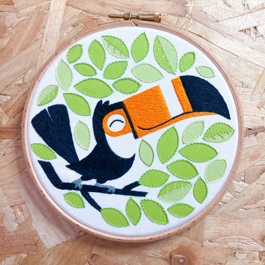 Toucan Tweets embroidery kit - Peski Studio x Hello Treacle collab
